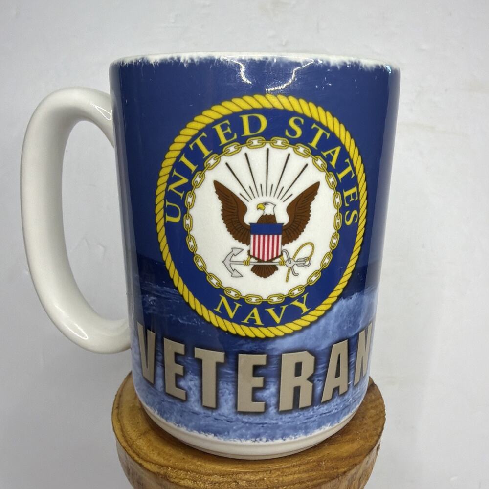 United States Navy Veteran Mug Ceramic Coffee Tea Made In USA Eagle Gift